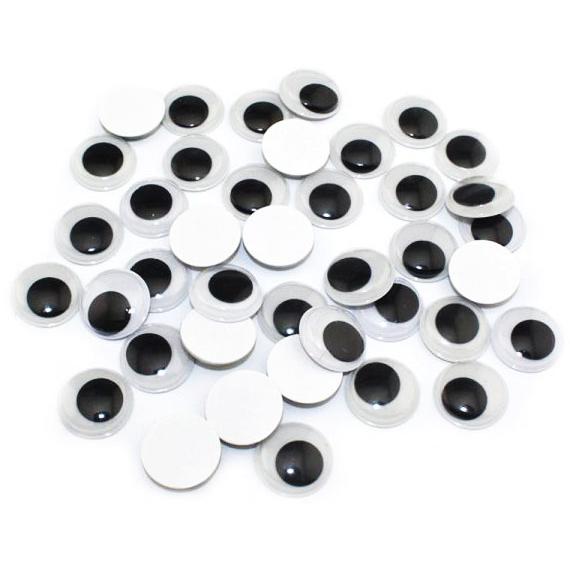 Plastic Googly Eyes 8mm Pack of 50