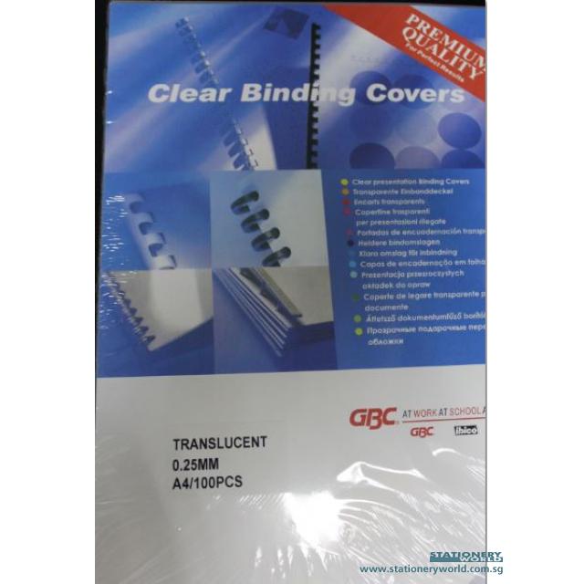 Clear Binding Covers A4 0.25mm Pack of 100