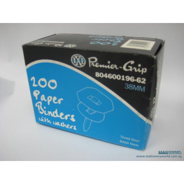 Premier Grip Paper Binders with Washers 38mm No. 646