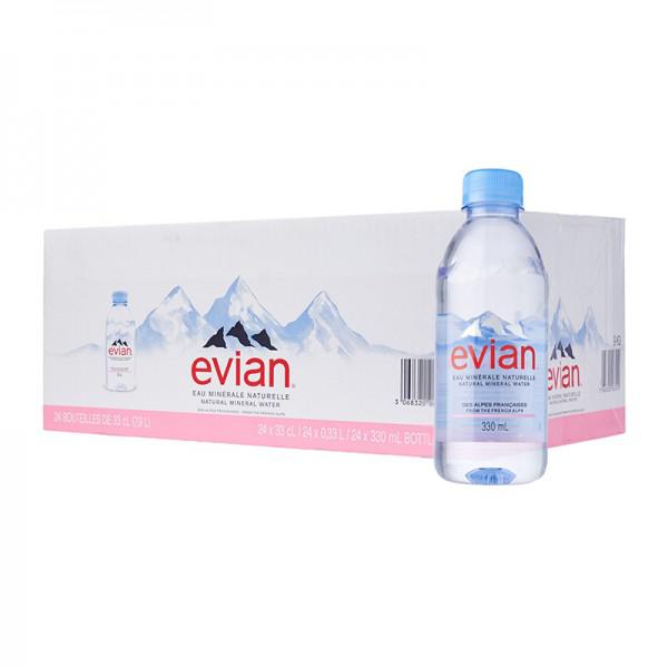 Evian Mineral Water Bottle 330ml x 24